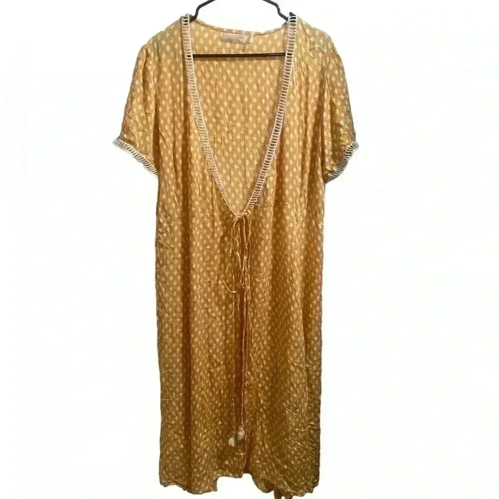 BEACHGOLD Swim Coverup Kimono Size Large